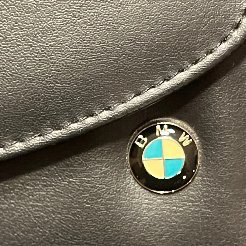 BMW Black Document Pouch with Roundel Logo Accent